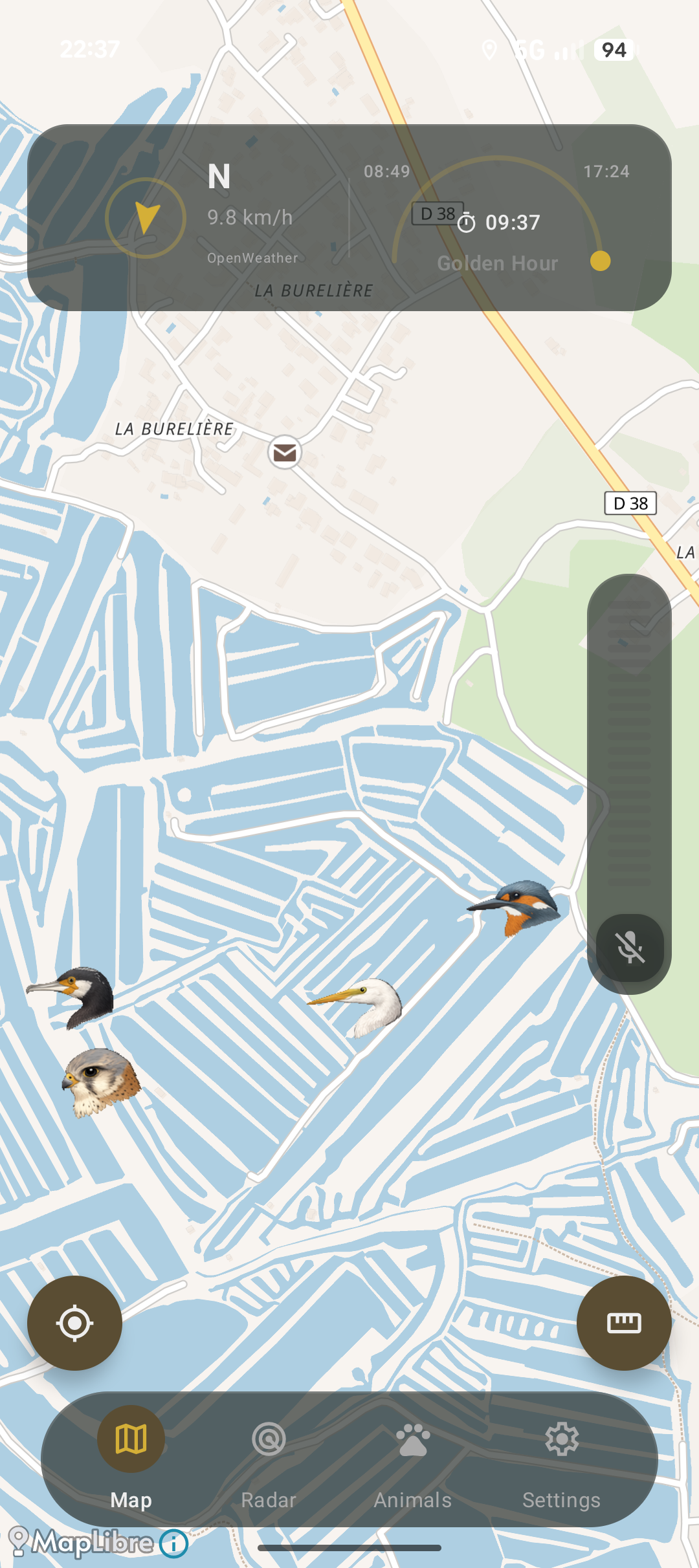 Aperçu de l’application Fauna